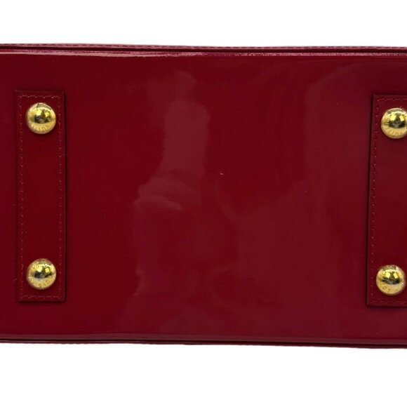 Louis Vuitton Monogram Vernis Alma PM in Patent Indian Rose (Dark Red) - Picture 3 of 7
